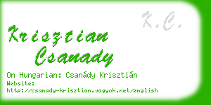krisztian csanady business card